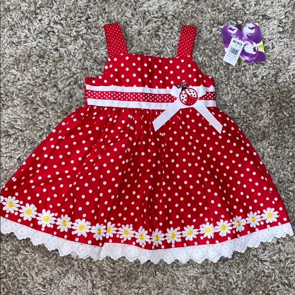 Polka dot red dress